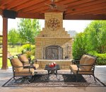Southwest Fence & Deck Outdoor Fireplace and Seating Area